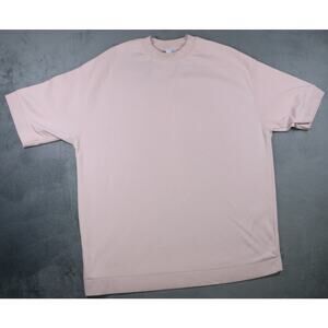 Zara Shirt Mens Medium Pink Crewneck Short Sleeve Soft Cotton Minimalist Tee